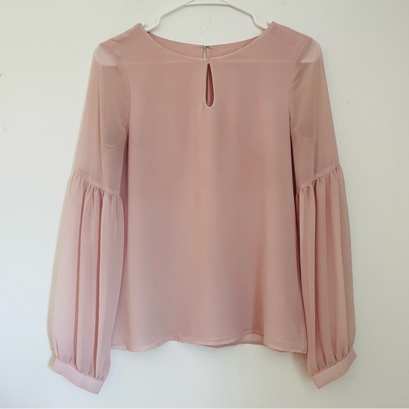 EXPRESS Romantic Long-sleeved Blouse - Picture 1 of 12